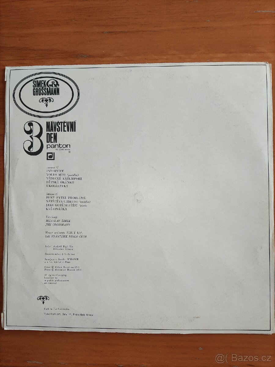 Šimek Grossmann vinyl LP NÁVŠTĚVNÍ DEN 3 - 2