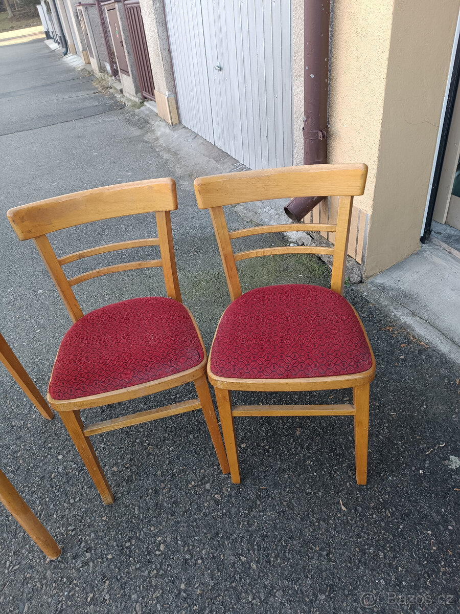 Retro jídelní stůl + 2ks židle - 2