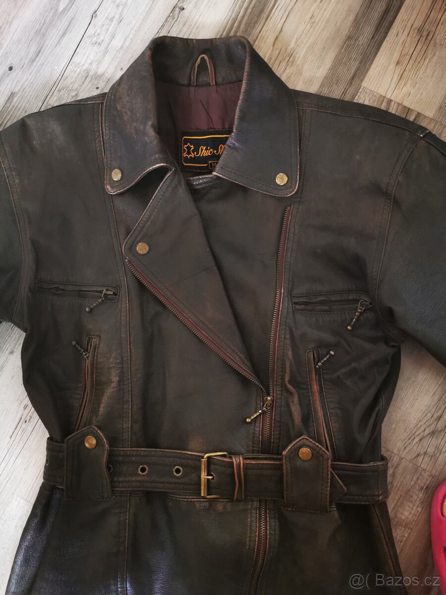 Retro 100 % kožená bunda - 2
