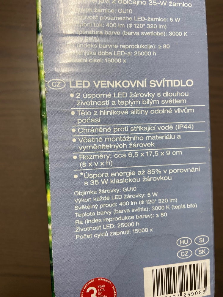 Prodám venkovní LED svítidlo na stěnu - 2