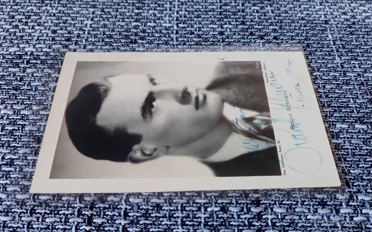 Raoul Schránil – autogram s dedikací, krásný stav - 2