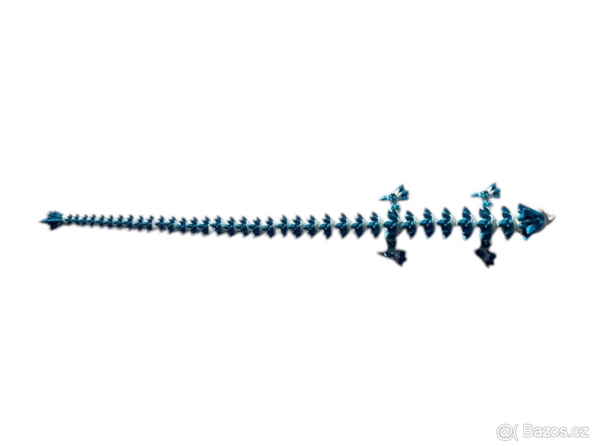 Flexi Big Crystal Dragon – pohyblivý model modrí - 2