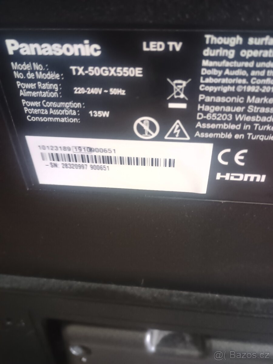 Panasonic TX-50GX550E na opravu - 2