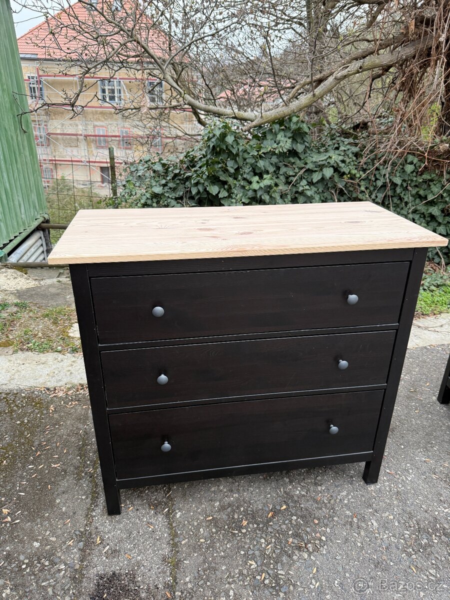Komoda IKEA Hemnes se 3 zásuvkami - černohnědá - 2