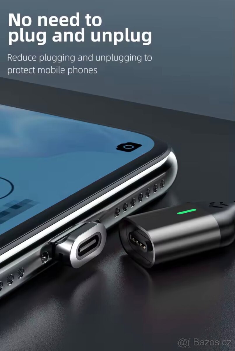 Magnetický nabíjecí kabel 2 metry rychlonabijecí - 2