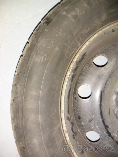 prodám 3 plechové disky s pneu Michelin plati do smazani - 2