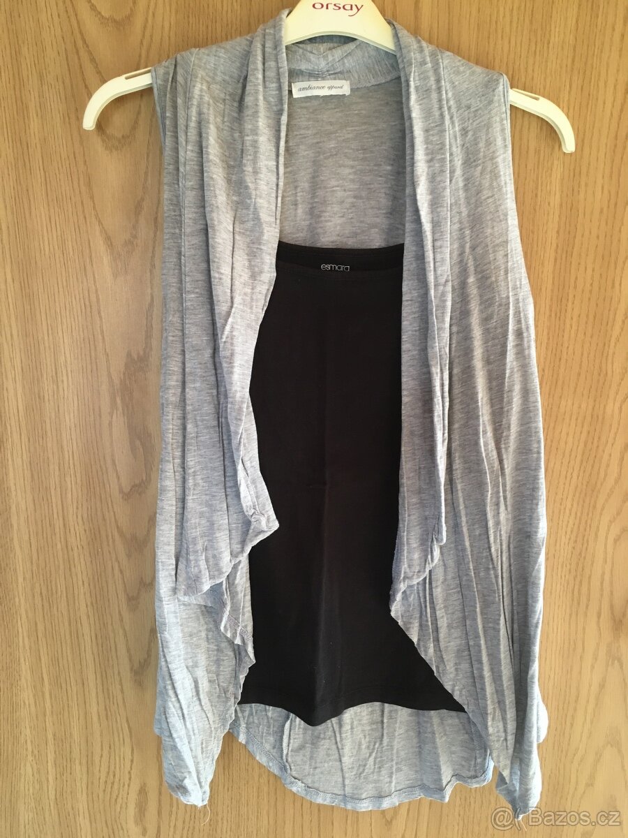 Přehoz přes tílko světle šedý vl.M - 2