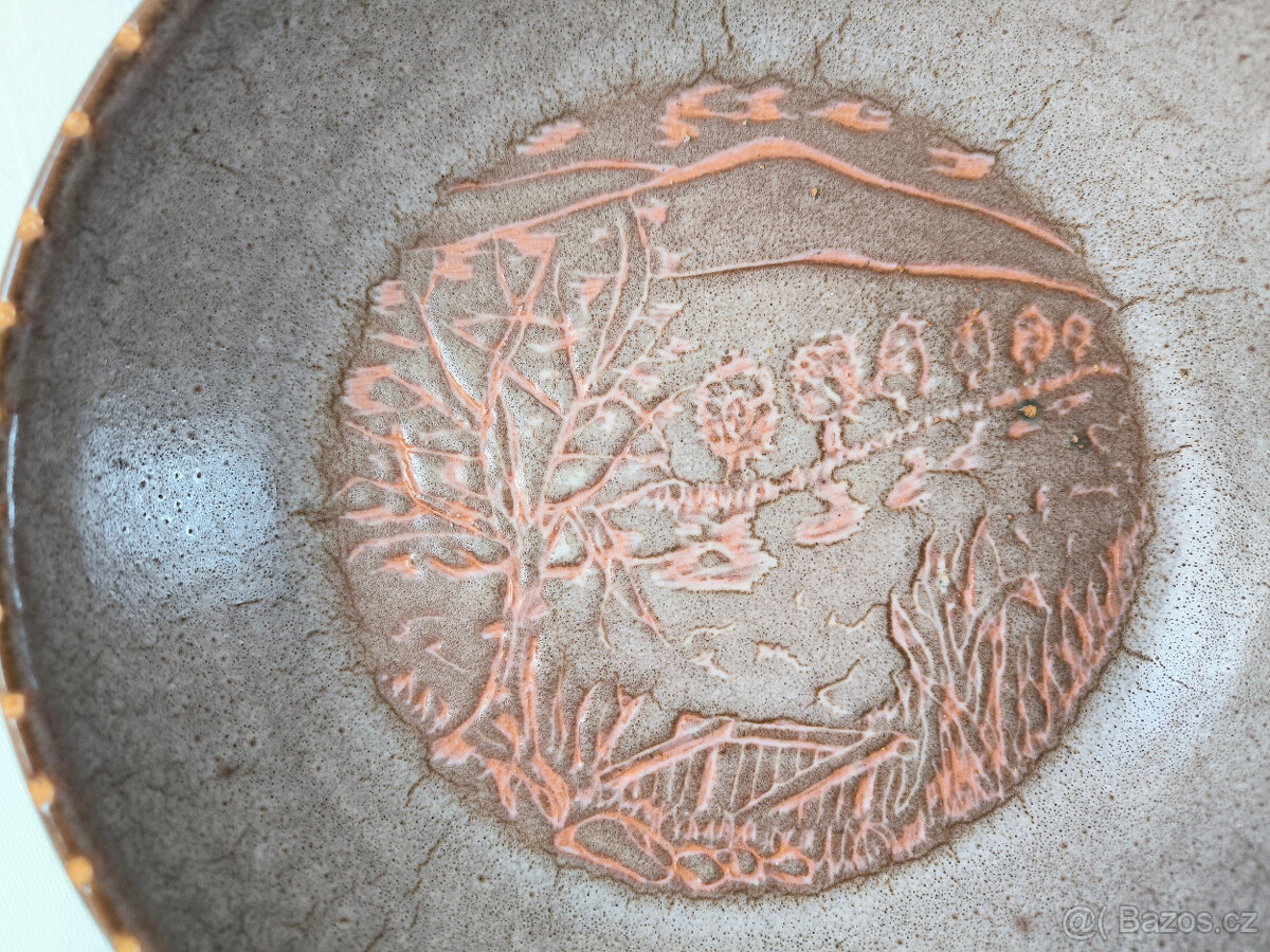 Mísa hliněná s obrazem - 2