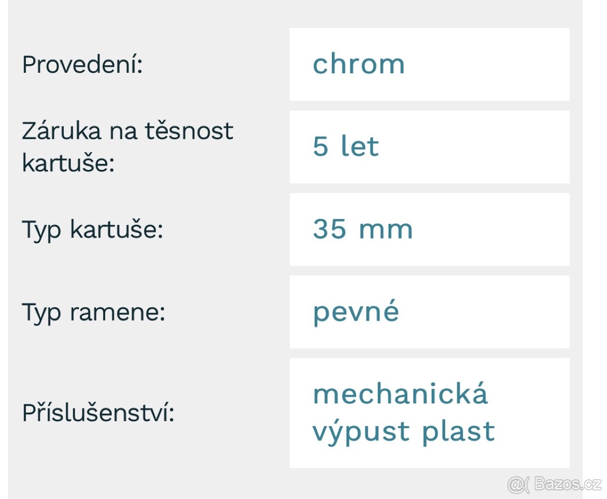 Nová UMYVADLOVÁ BATERIE S VÝPUSTÍ - český výrobce - 2