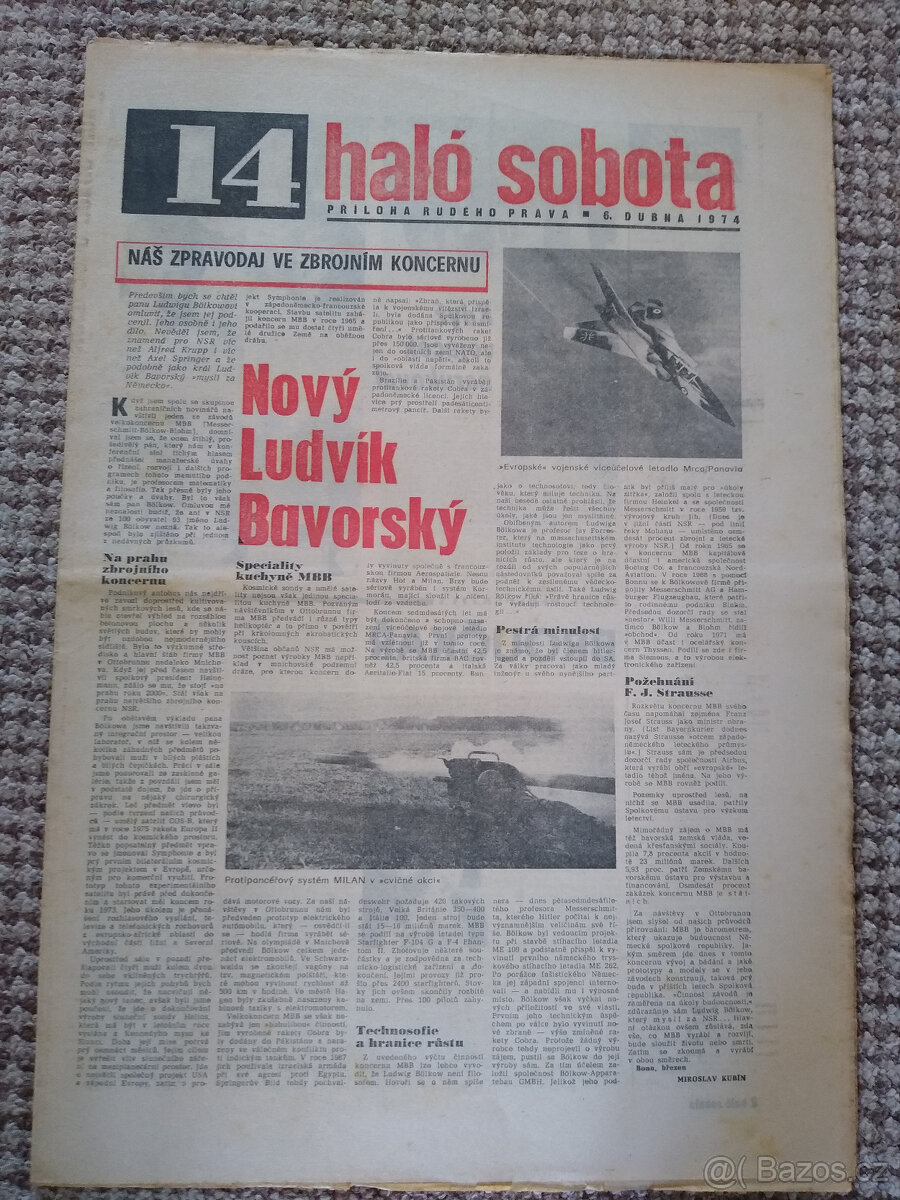 Haló sobota – noviny ze dne narození - 2