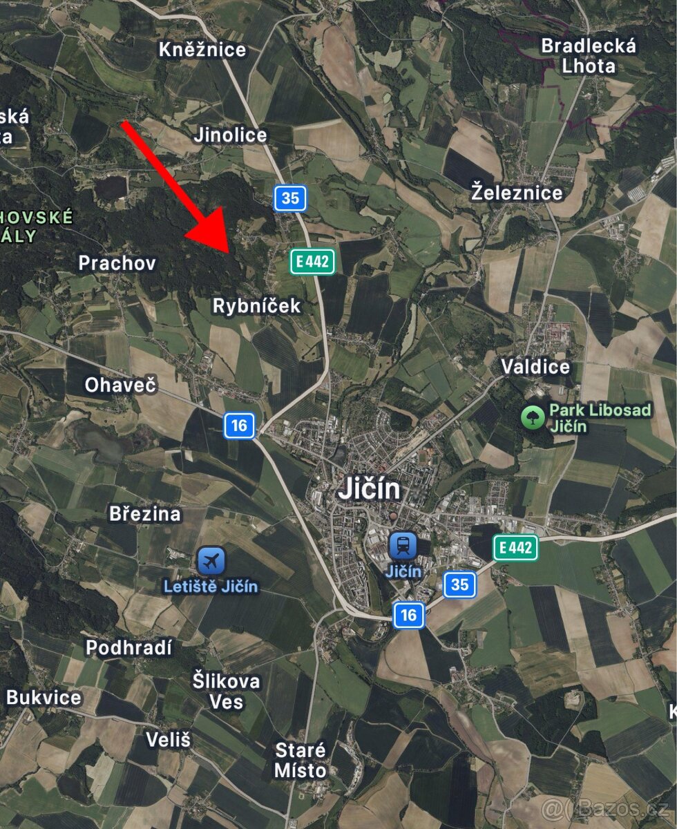 Stavební parcela v bezprostřední blízkosti Jičína - 2