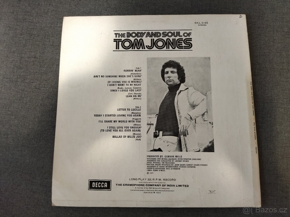 LP - TOM JONES - The Body And Soul - SKL 5162 - 2