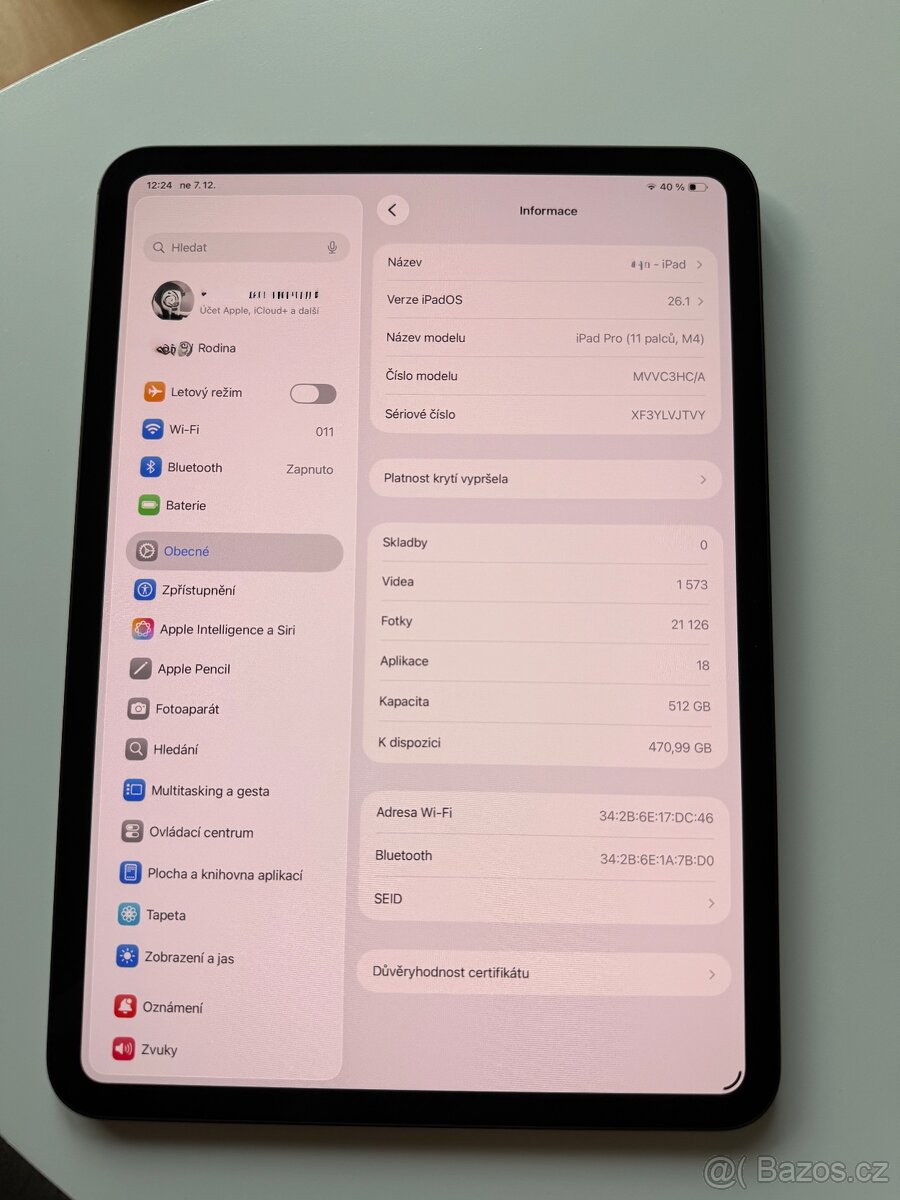 iPad Pro 11 2024 M4 512GB 98% - 2