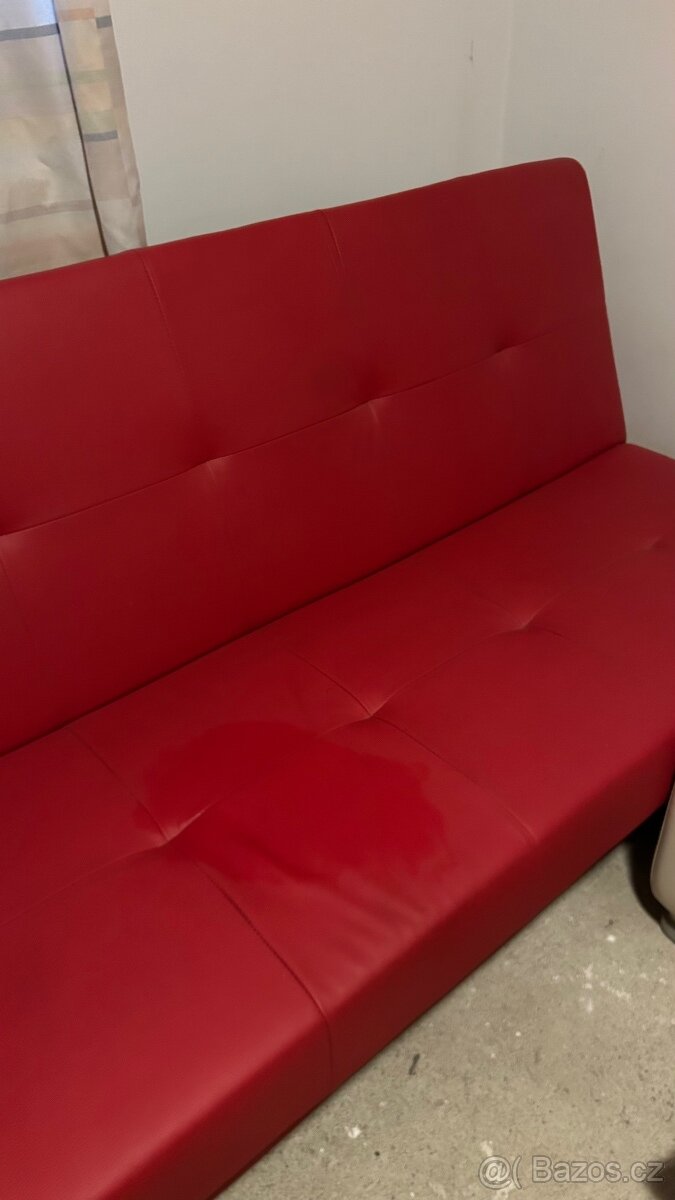 Koženková rozkládací sedačka - 2