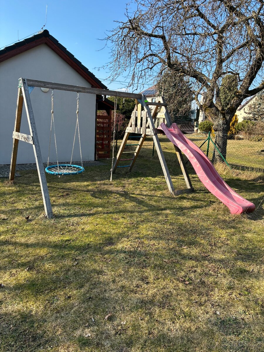 Detska venkovni sestava houpacka a skluzavka - 2