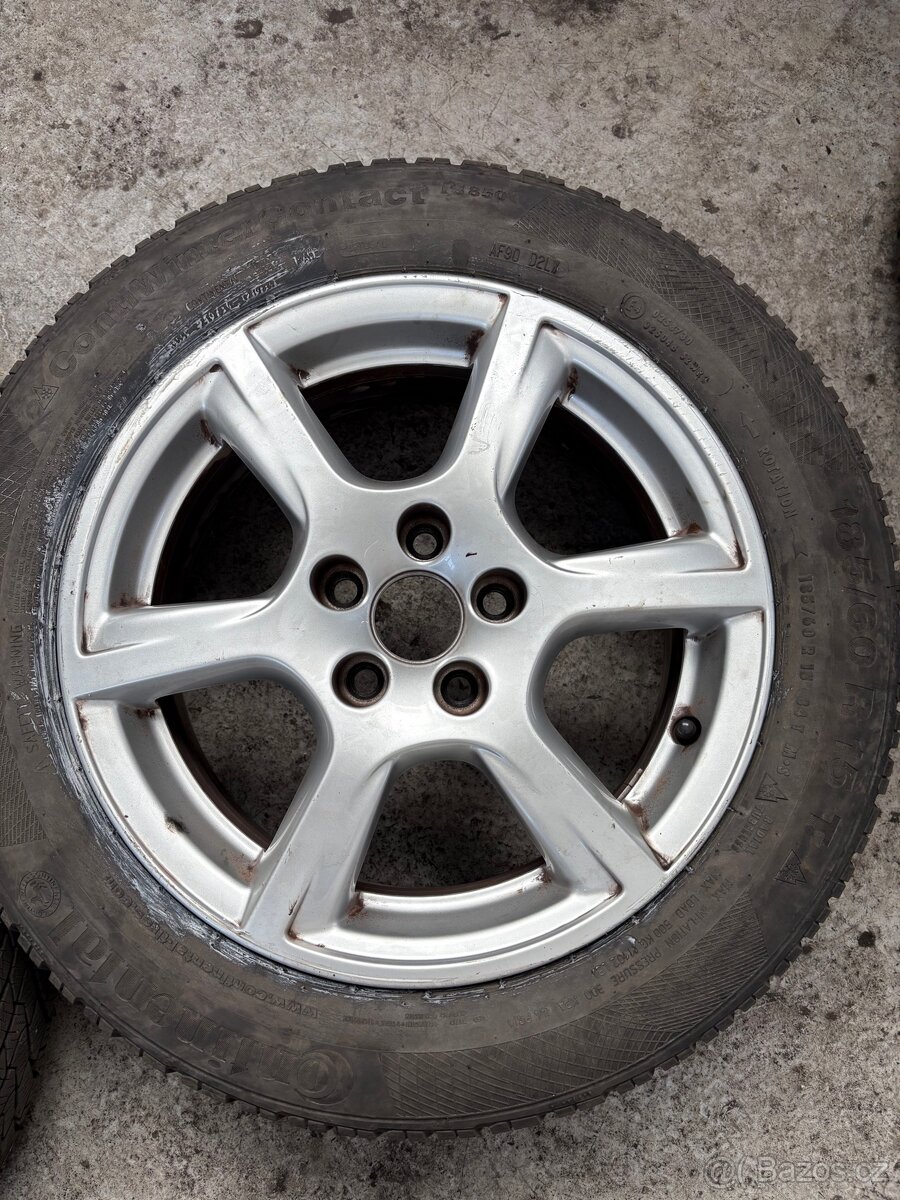 Alu kola škoda fabia 3. 185/60/15. Zimní pneu - 2