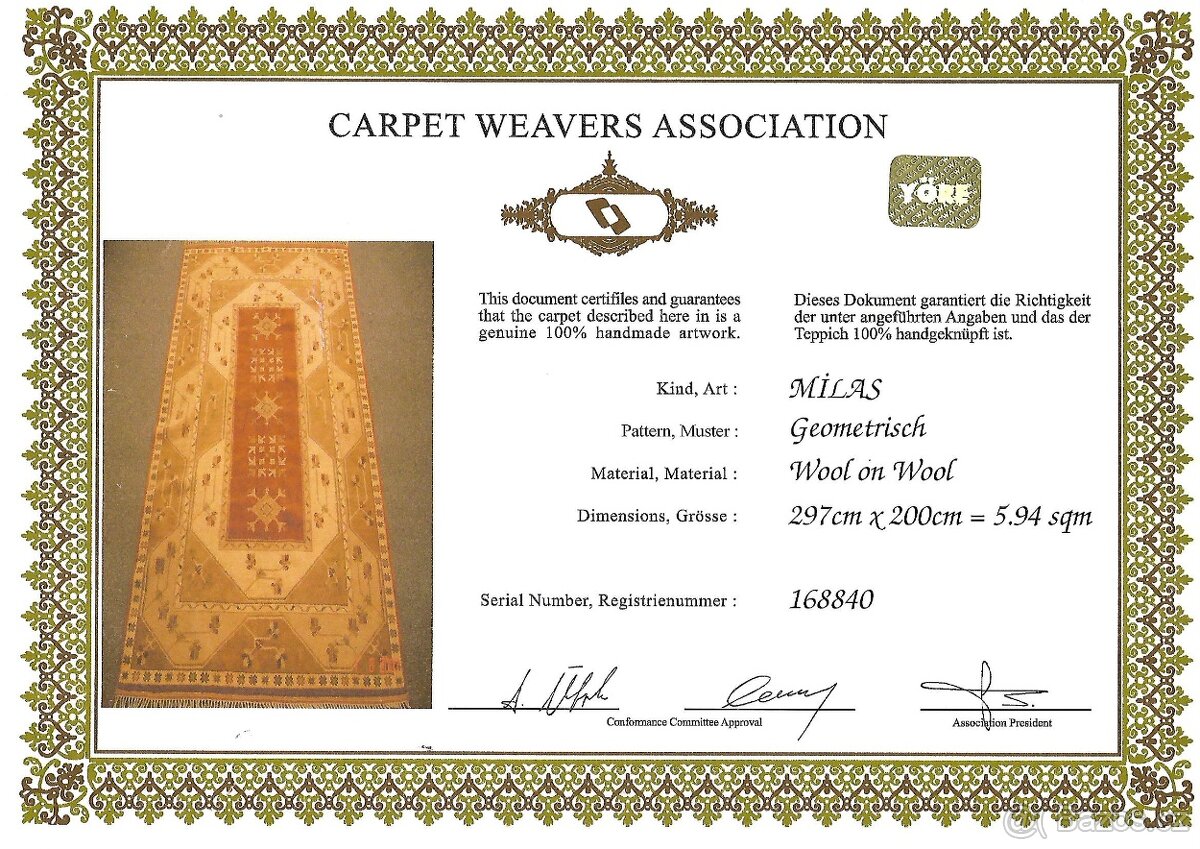 ručně tkaný vlněný koberec 2x3 m - 2