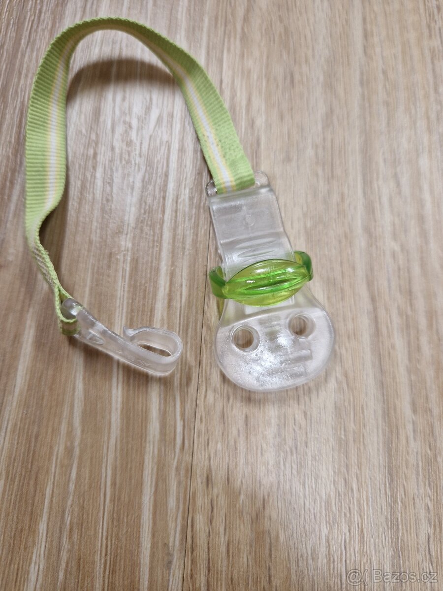 Avent, klip na dudlík- zelinkavý - 2