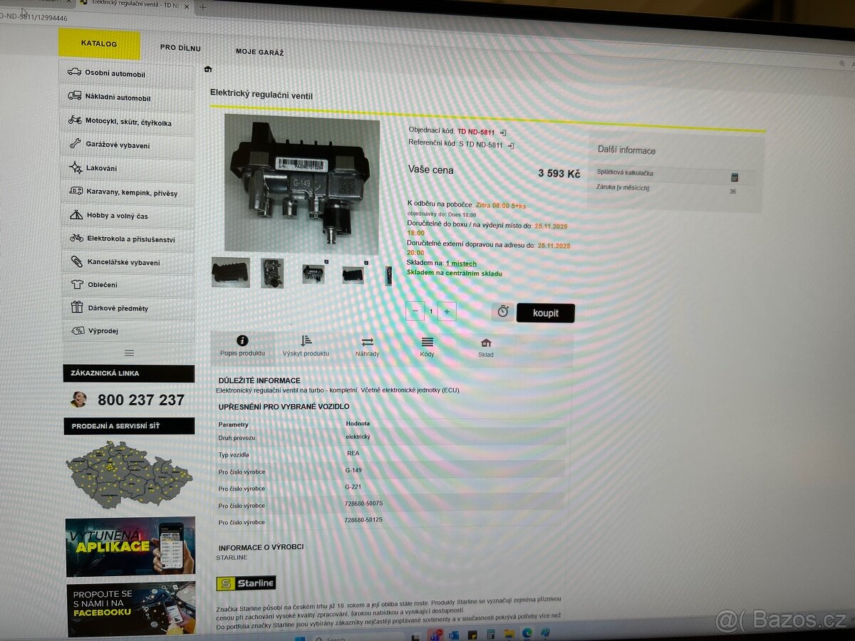 Elektricky regulační ventil turba Ford Mondeo Mk3 - 2