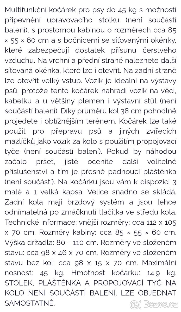 Kočárek na výstavy - 2