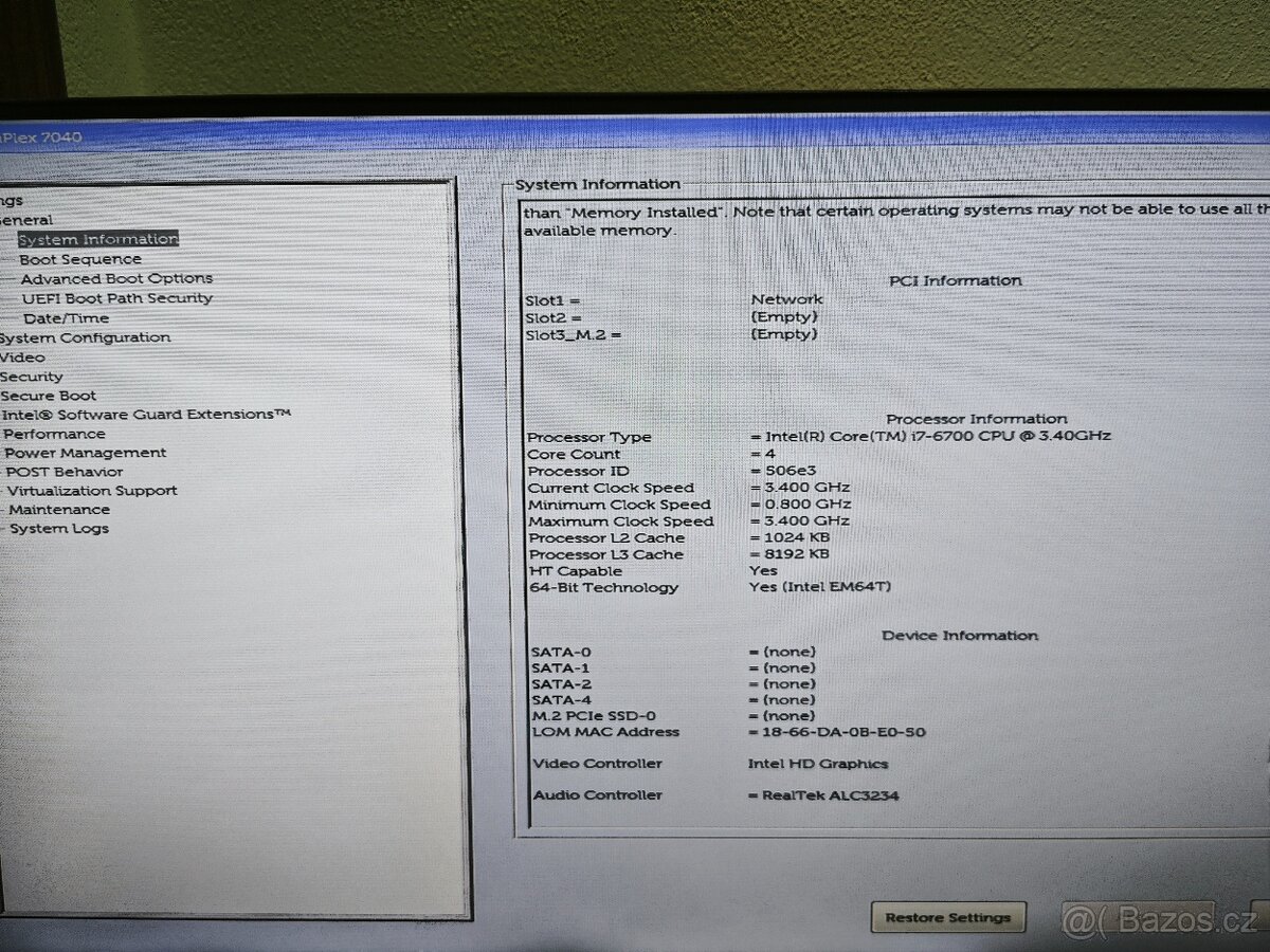 ❘❙ Dell 7040 Intel i7-6700 - 2