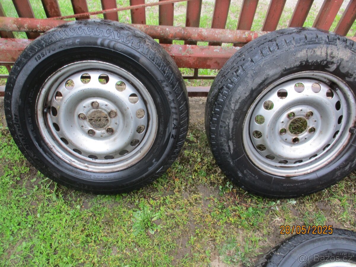 Rafky 5x118 R15 Pneu 195/70 R15 C Letn - 2