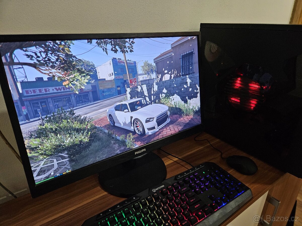 Herní pc i5-3470 8gb ddr3 GT730 2gb ssd240 gb lcd 24" GTA5 - 2