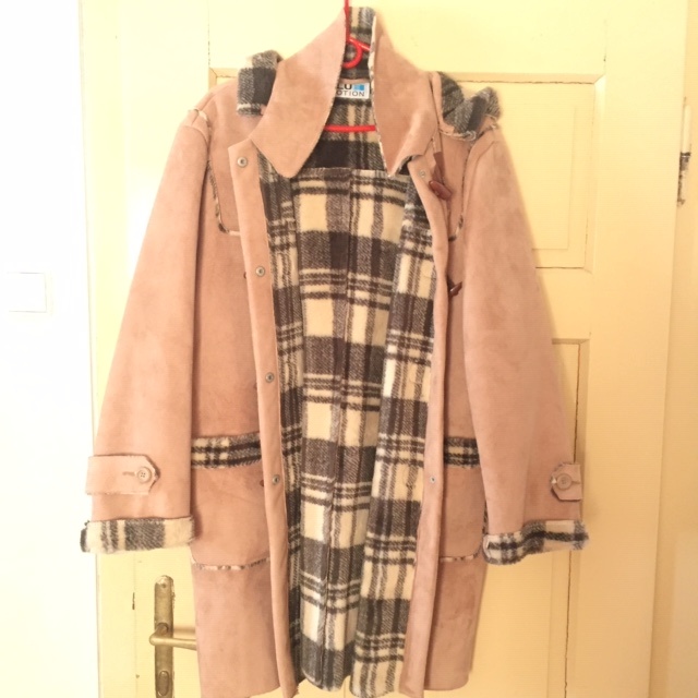 Dámský kabát vel. 44/46 s kapucí - 2