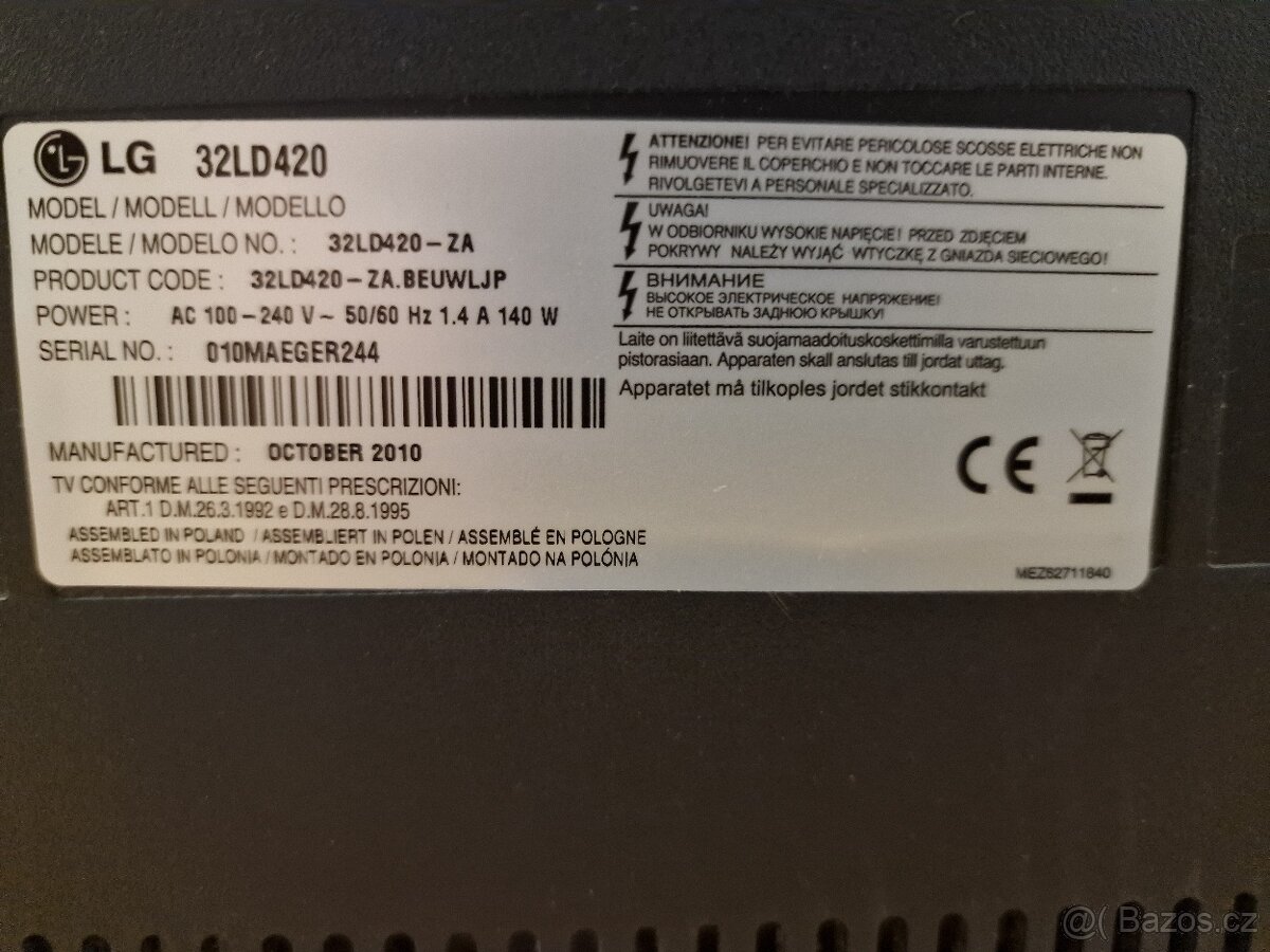 Televize LG 32LD420 - 2