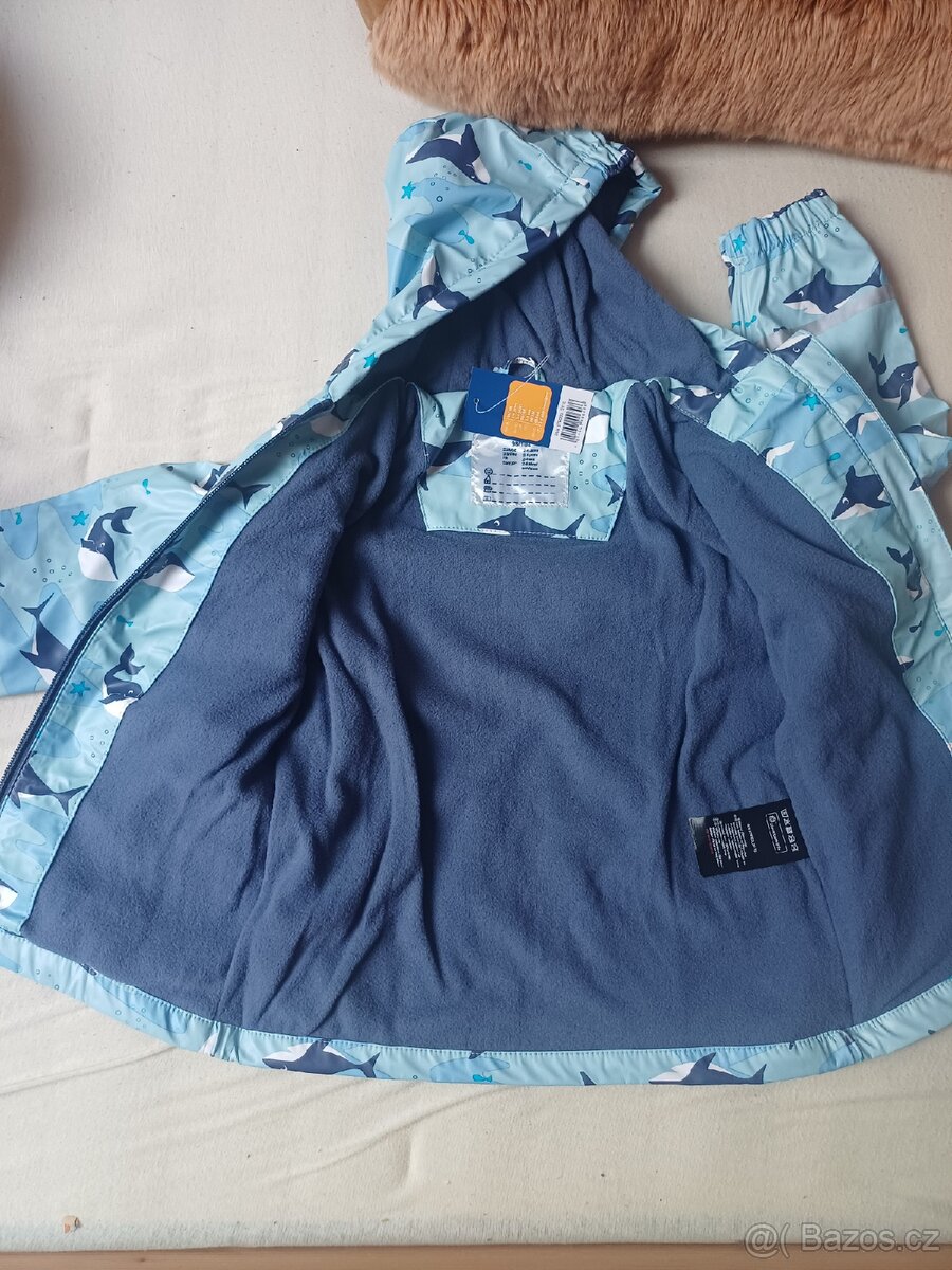 Nová, nepromokavá zateplená bunda, vel. 98/104 - 2