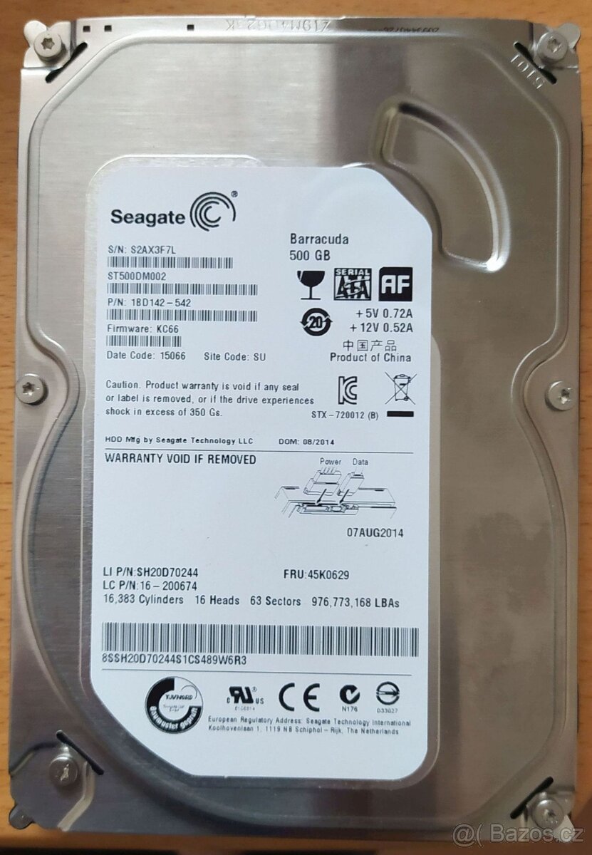 Levně disky 500GB SATA 3.5" do PC otestované - 2
