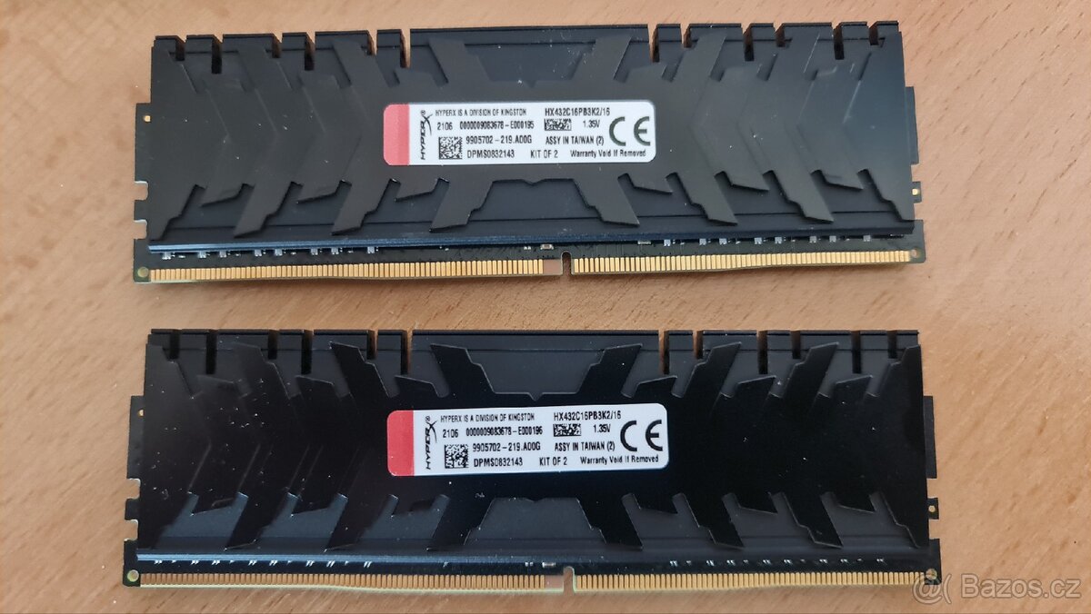 DDR4 HyperX Predator 32GB 3200MHz XMP
 - 2