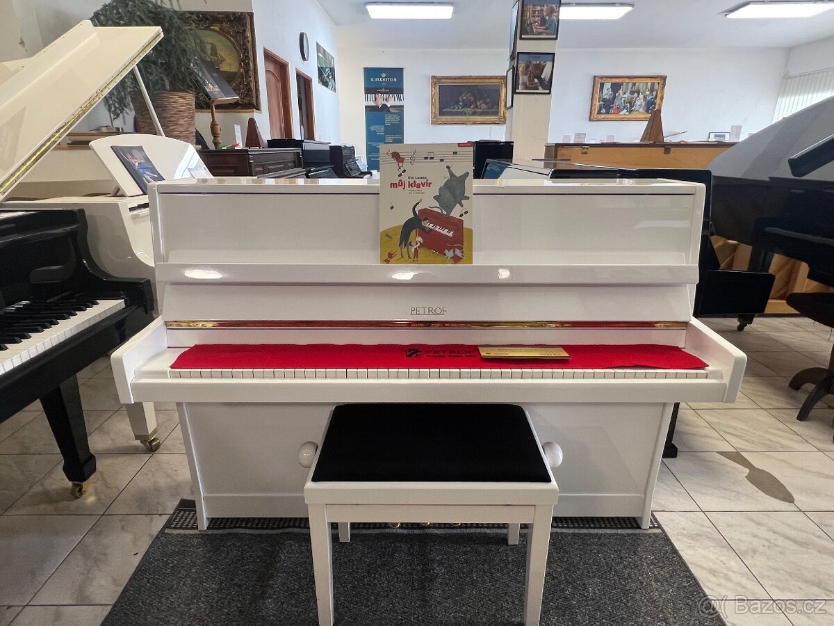 Bílé piano Petrof ve velmi dobrém stavu, PRODÁNO - 2