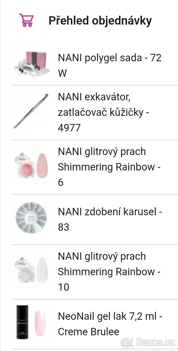 Sada na polygel Nani Nails 72W - 2