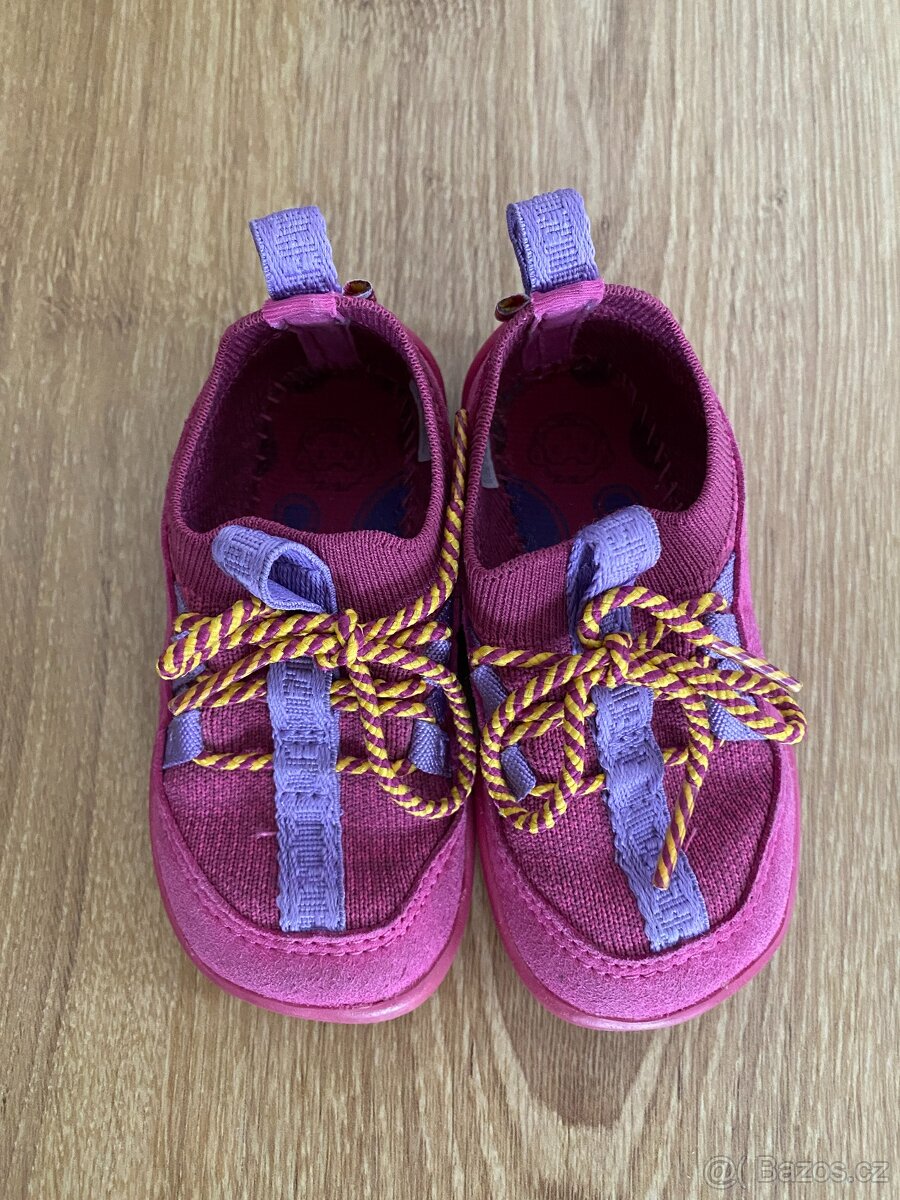Barefoot tenisky Affenzahn - Baby Knit Walker Bird růžové ve - 2