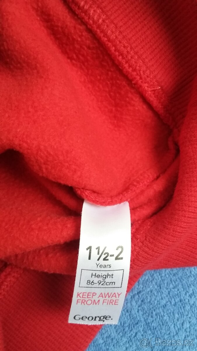 Mikina Fireman Sam, vel.86-92, George - 2