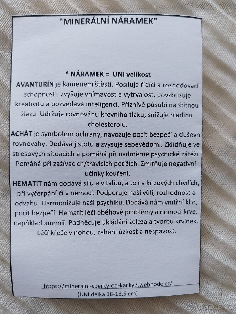 Minerální náramek "Z lásky" č.1 - 2