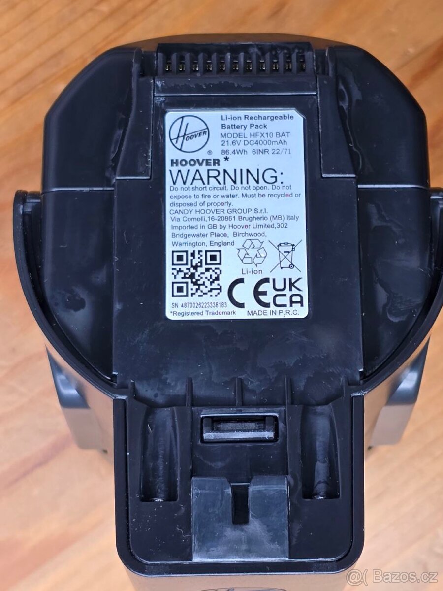 Nová originální baterie Hoover HFX (21.6V, 400OmAh) - 2