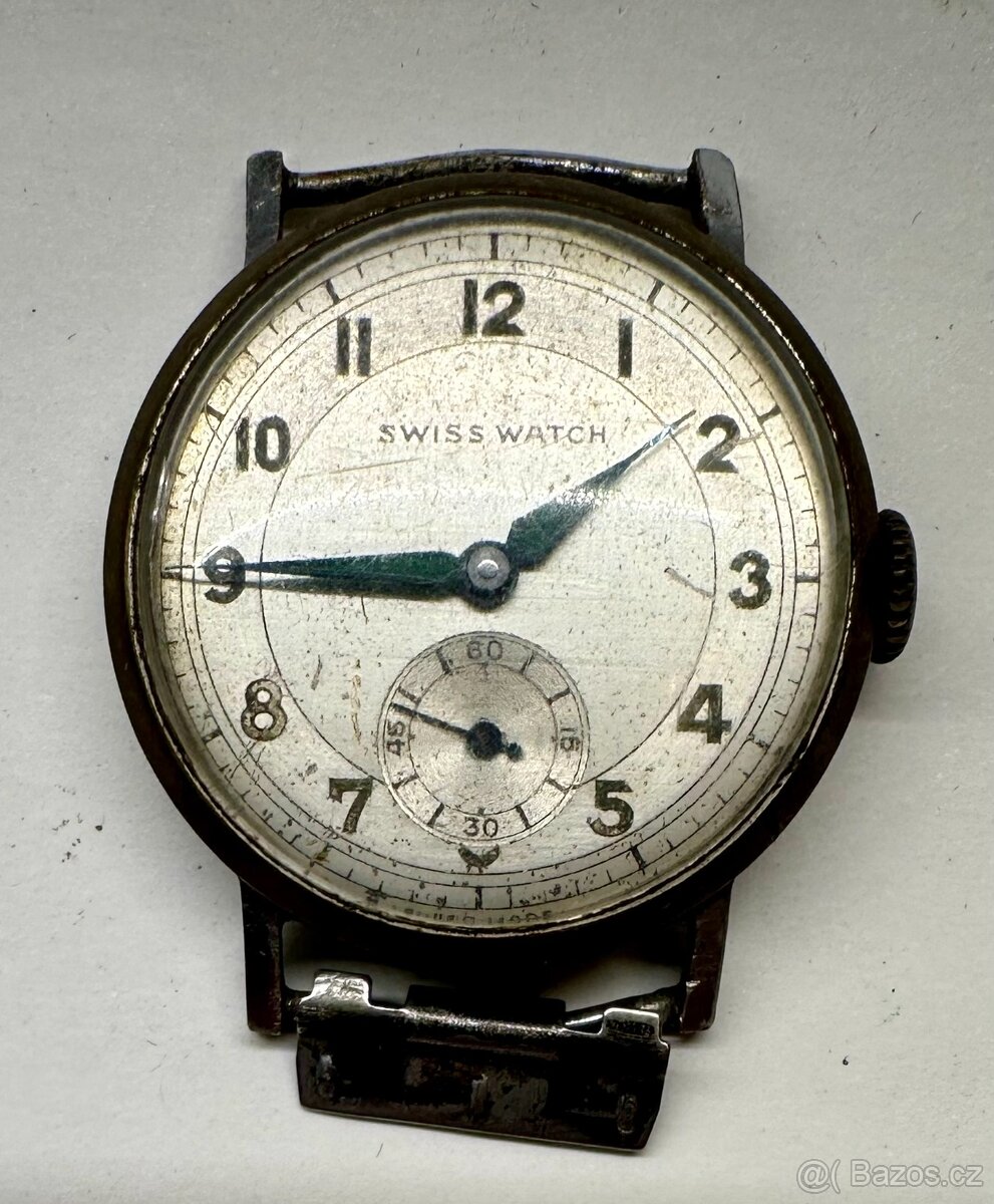 VINTAGE náramkové hodinky mechanické Swiss Watch ŠKODA logo - 2