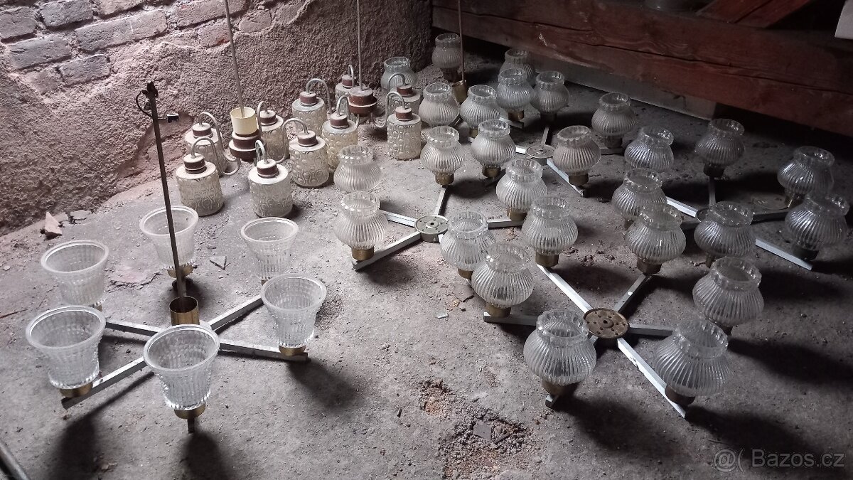 Lustry skleněné, různé dle foto, - 2