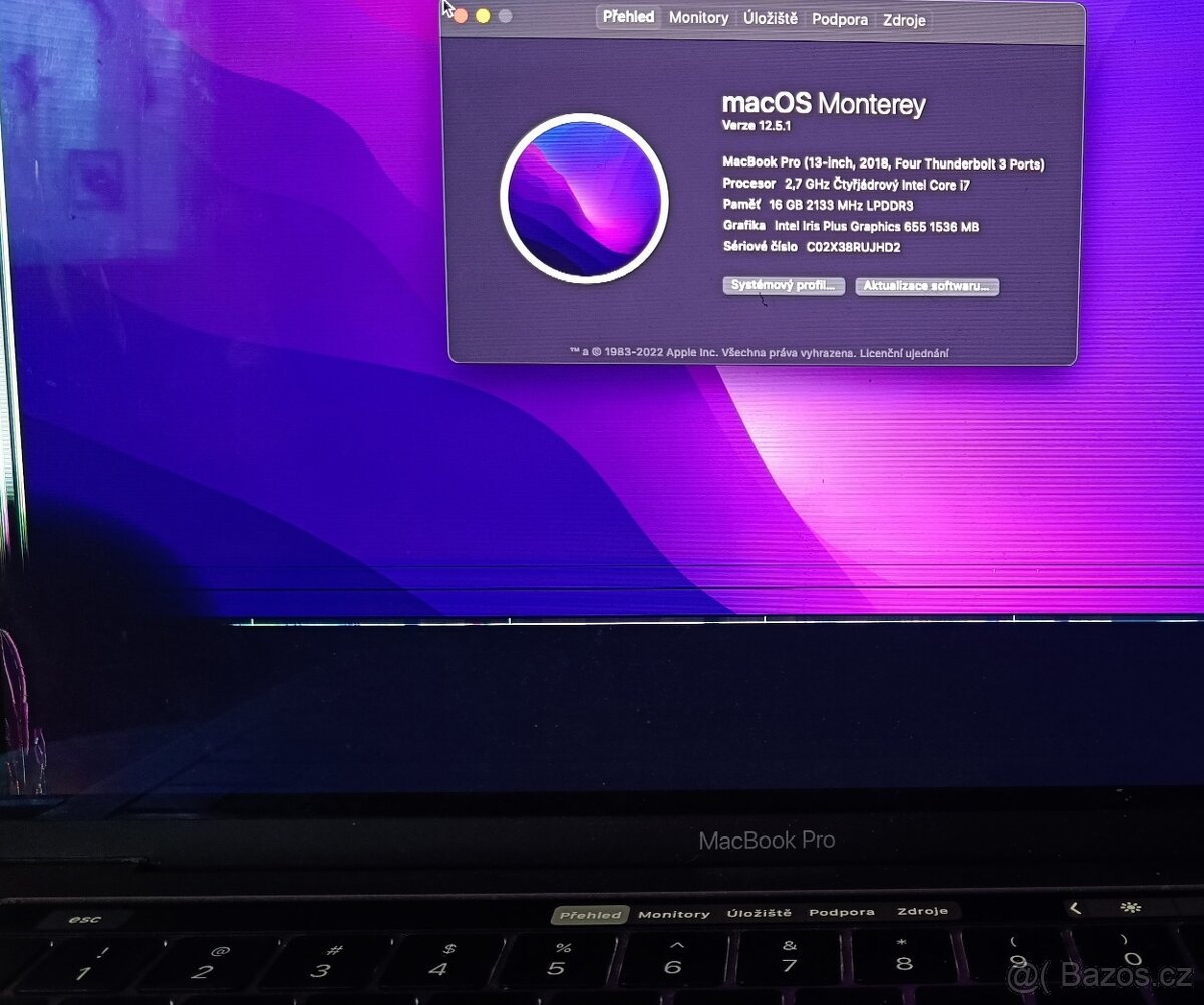 Prodám MacBook Pro (13-inch, 2018, Four Thunderbolt 3 Ports) - 2