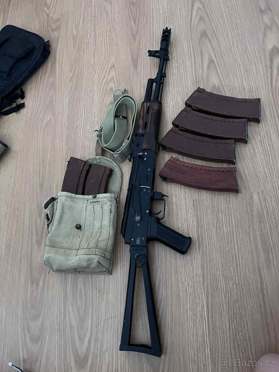 Airsoft AK74, drevo, custom - 2