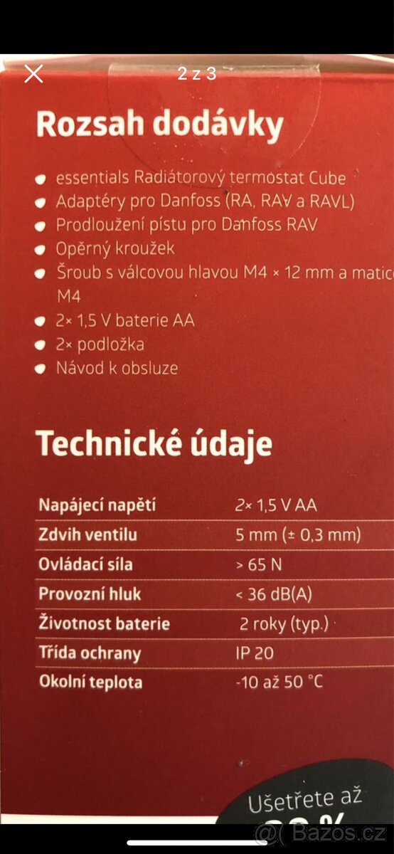 Termostat radiátorový - 2