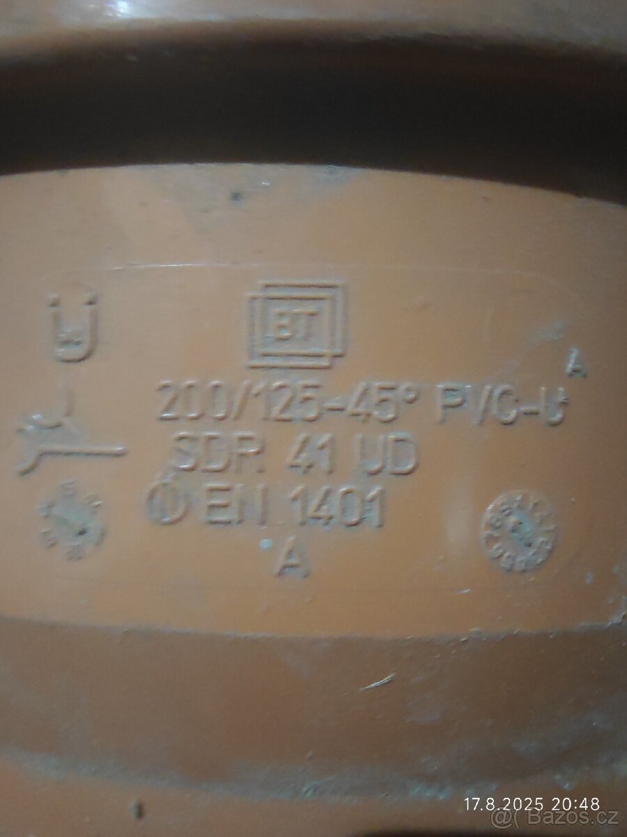 KG potrubí 200/125-45° - 2