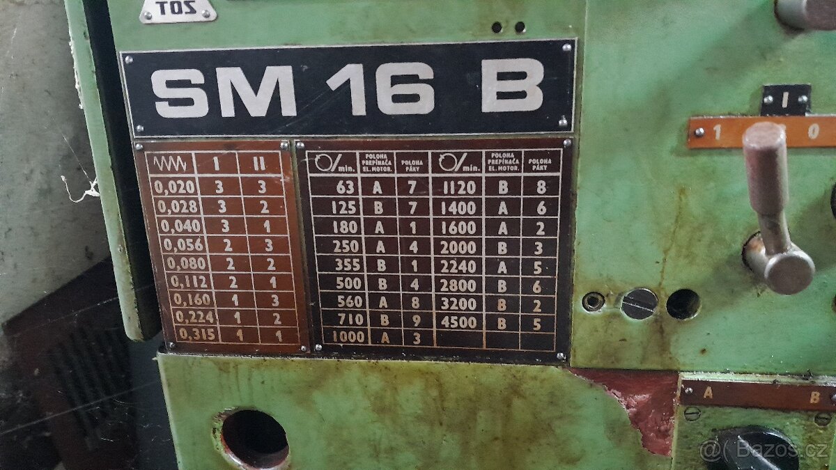 č.20- soustruh SM 16 B TOS Trenčín - 2