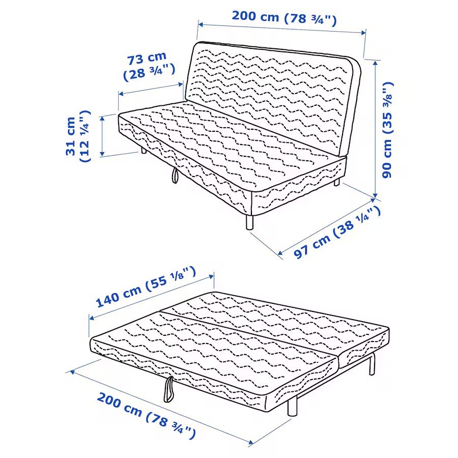 Prodám rám rozkládací postele NYHAMN (Ikea) - 2