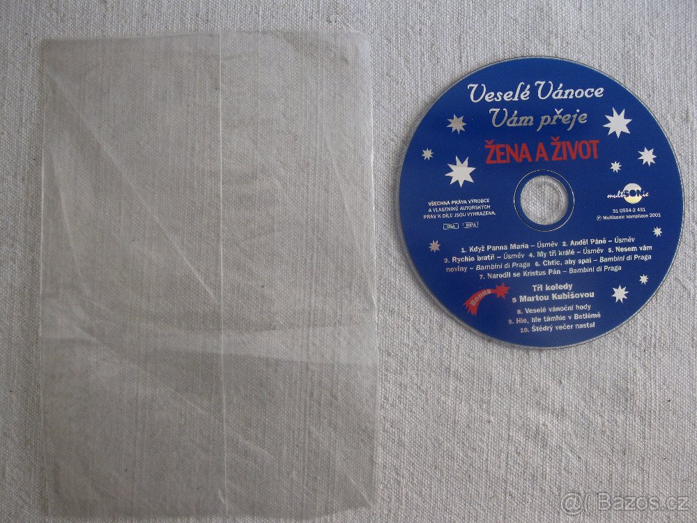 Hrníčky vánoční zvonky, ván.mísa zapék,CD,žabky na svíčky,ub - 2