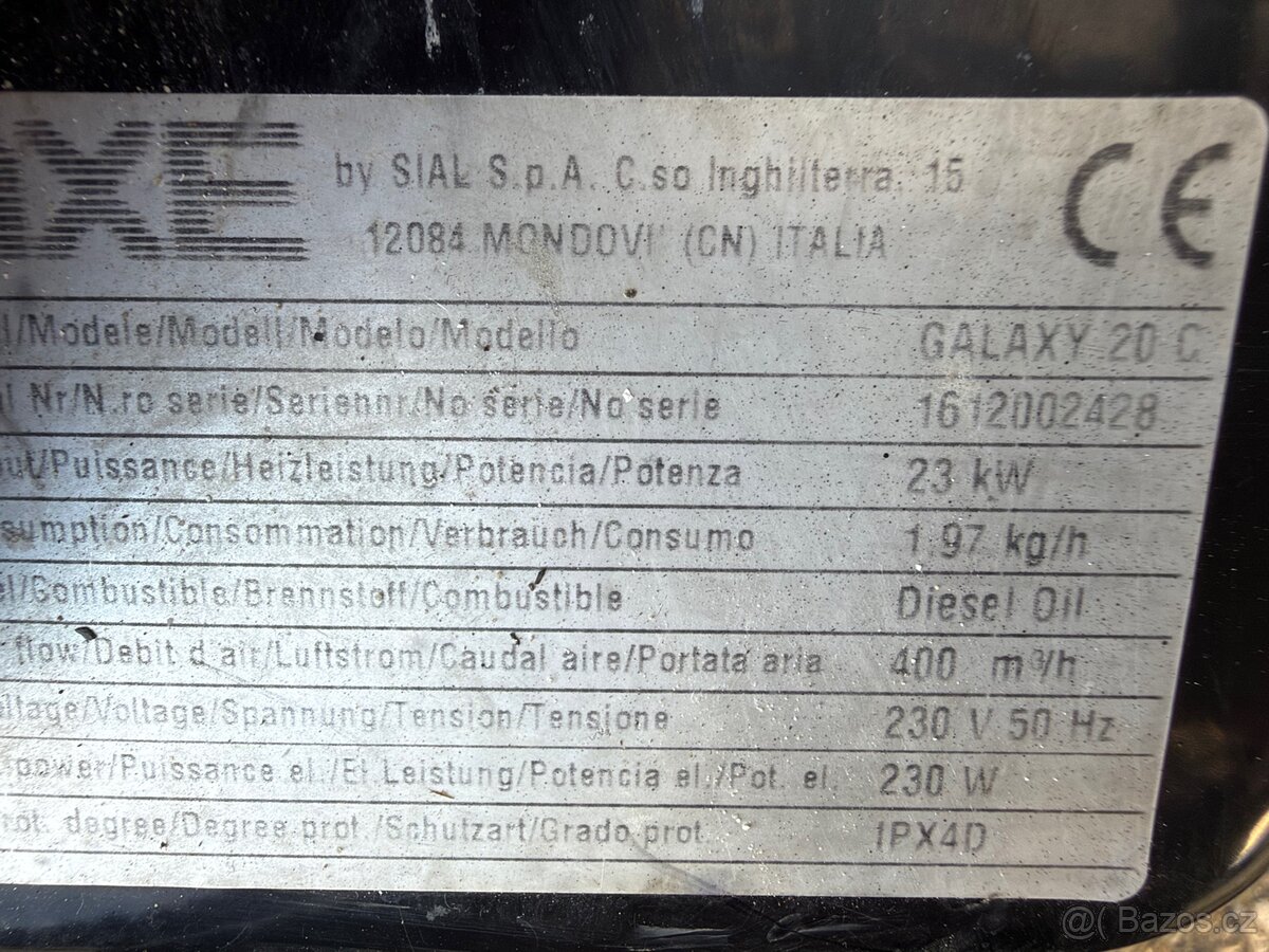 Naftové topidlo 23kw - 2