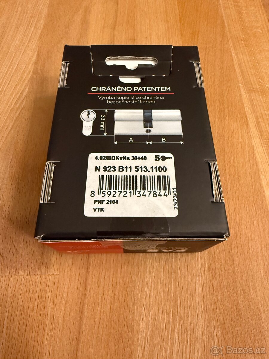 Bezpečnostní cylindrická vložka FAB 4 s knoflíkem - 2