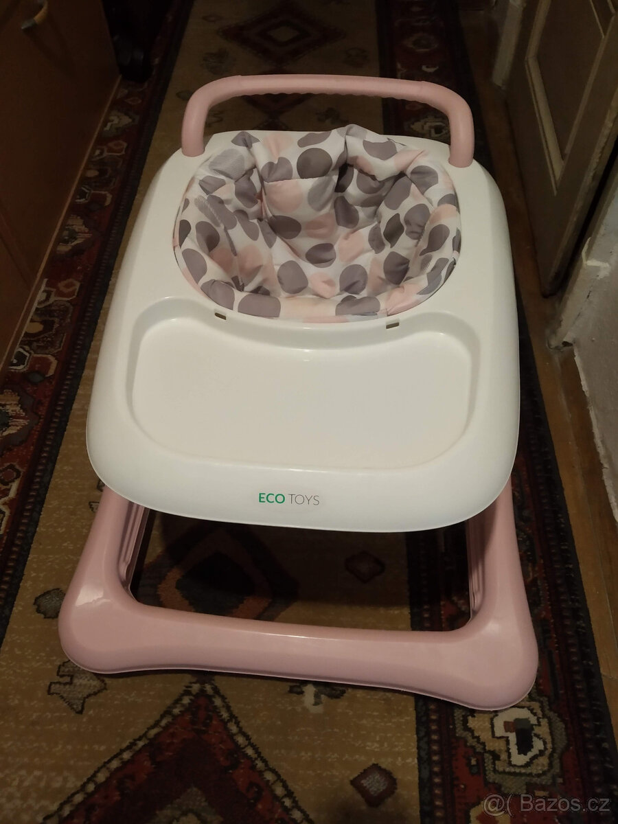 Dětské chodítko ECOTOYS - růžové - 2